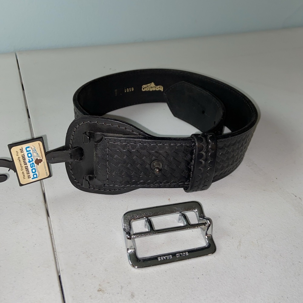 Boston Leather Belt 28 Inch Black Model 6501 – Men's Genuine Leather Dress Belt
